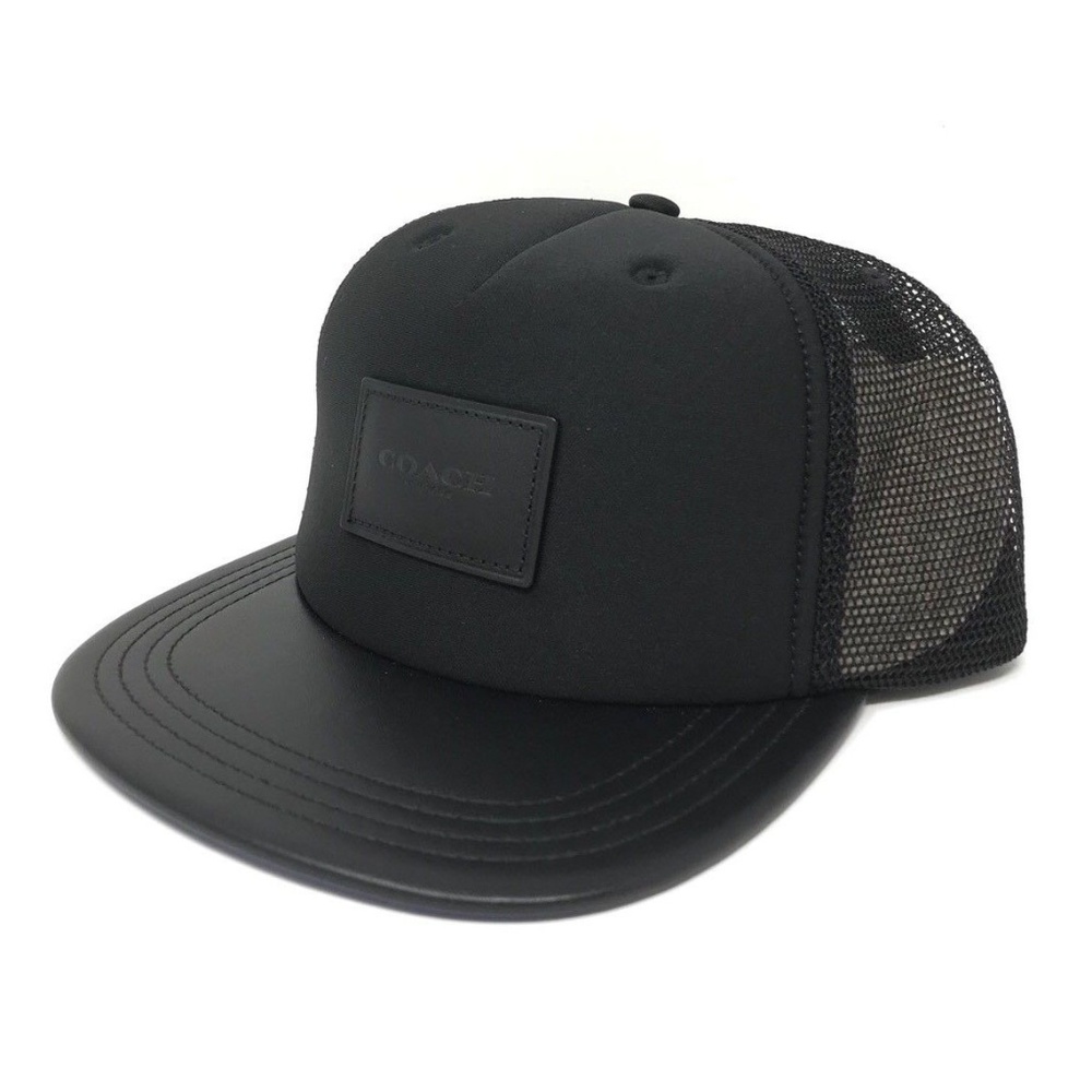Coach F28487 Men’s Neoprene Flat Blue Hat Cap - Picture 1 of 5